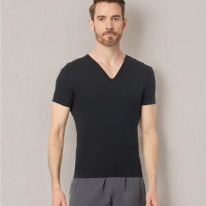 SPANX Men's Charcoal V-Neck Undershirt